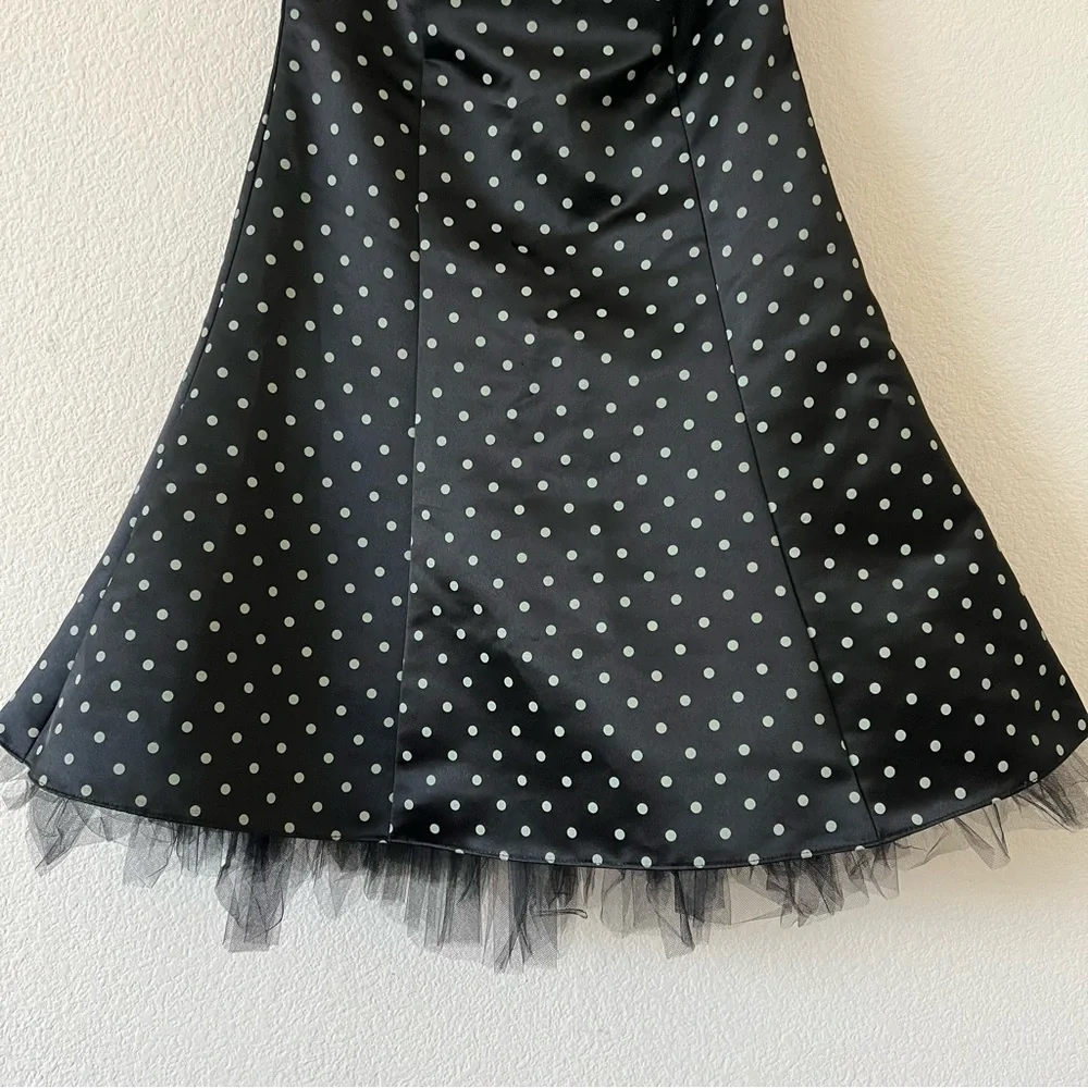 Vintage Jessica McClintock Gunne Sax Polka Dot Pin Up Party Dress Size 3/4